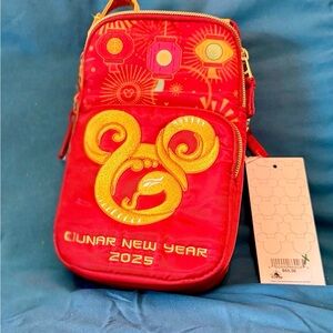 Disney Lug Lunar Chinese New Year Skeeter Mini Crossbody Handbag Bag Red Gold